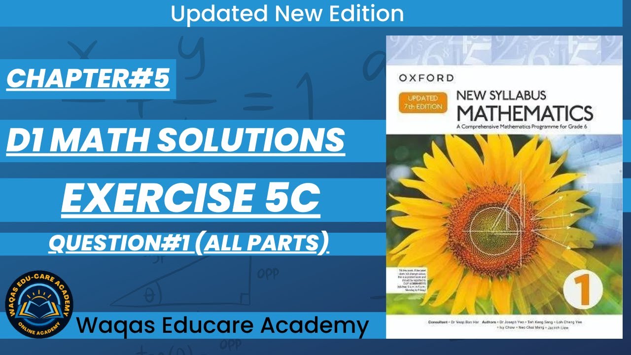 Exercise 5c Q#1(All Parts) #algebra #ex5c #oxfordmath  D1 Math NSM Updated Edition |Chapter 5|#Book1