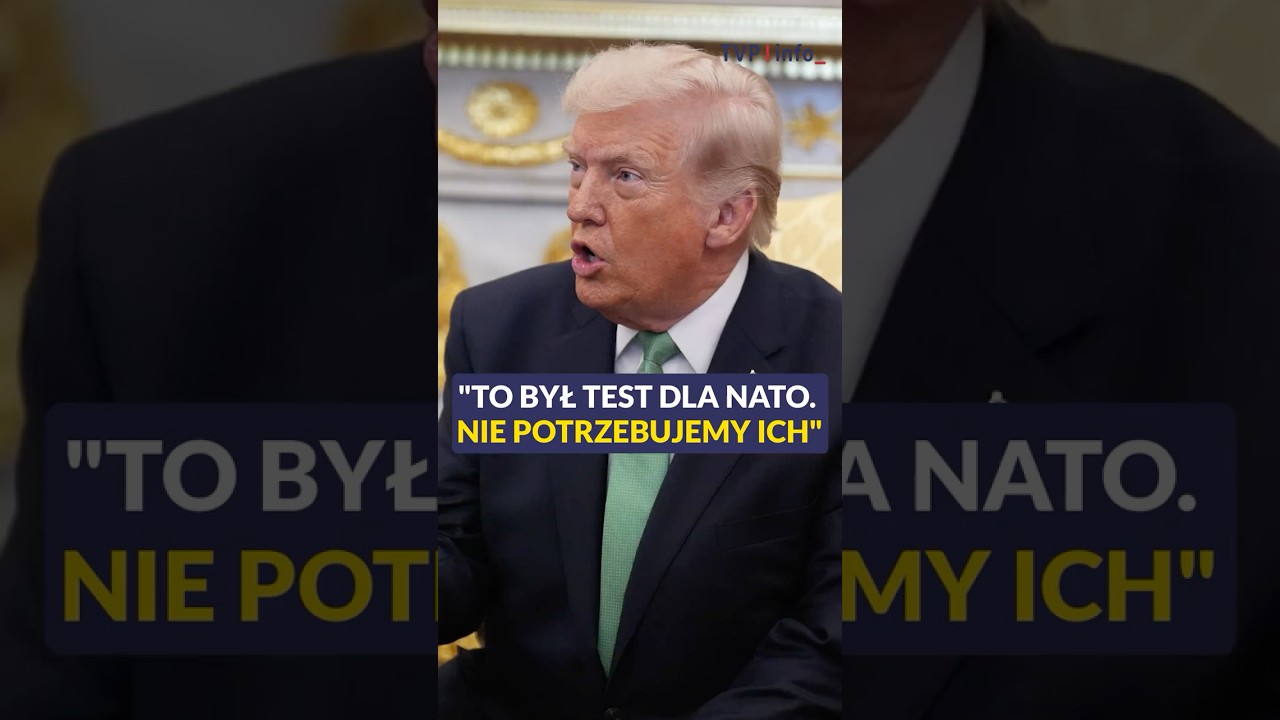 Trump o NATO: to był test, nie potrzebujemy ich #polityka #usa #iran #nato #shorts