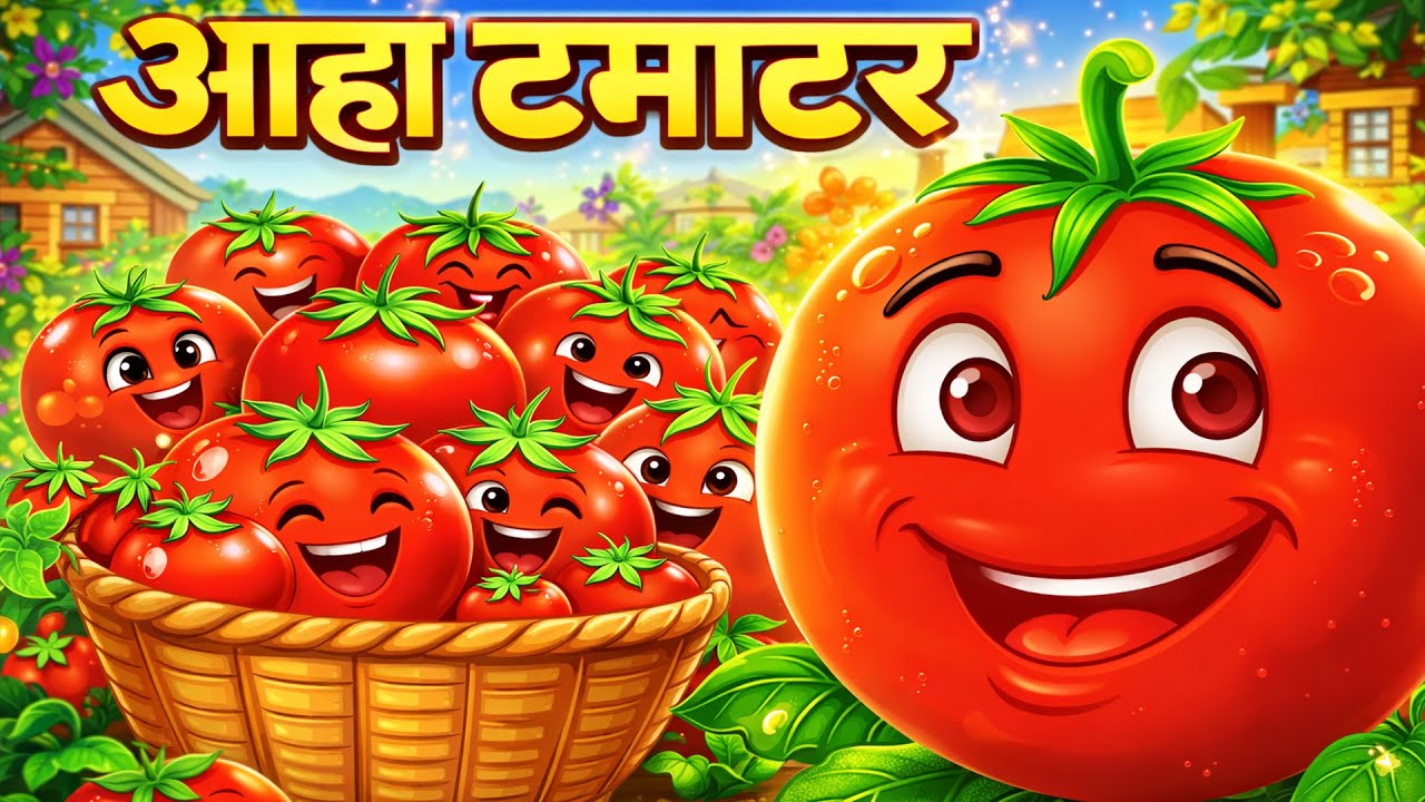 आहा टमाटर | Aaha Tamatar Bade Mazedar | Hindi Rhymes for Kids | Dheer Rhymes
