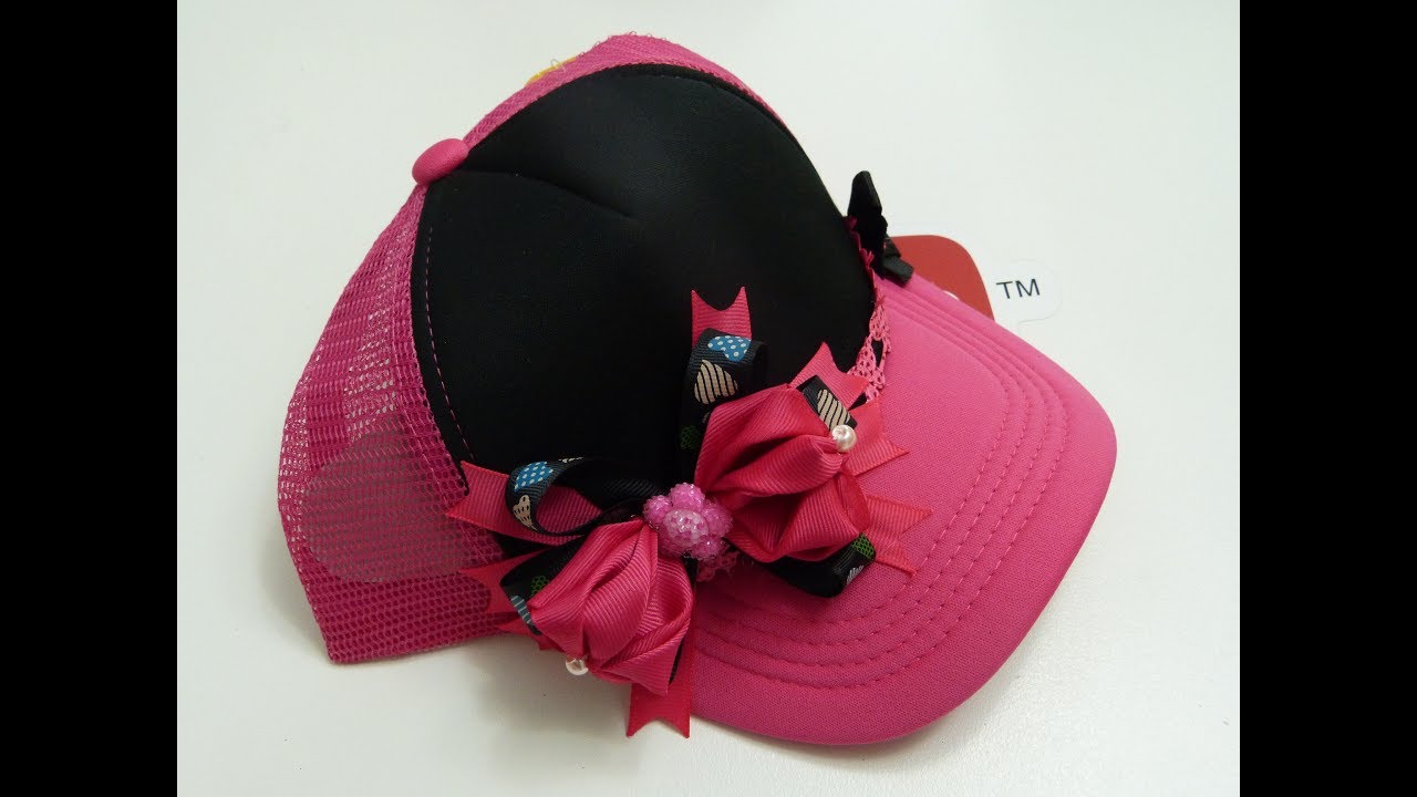 Como hacer moños dobles para gorras,Moños dobles liston