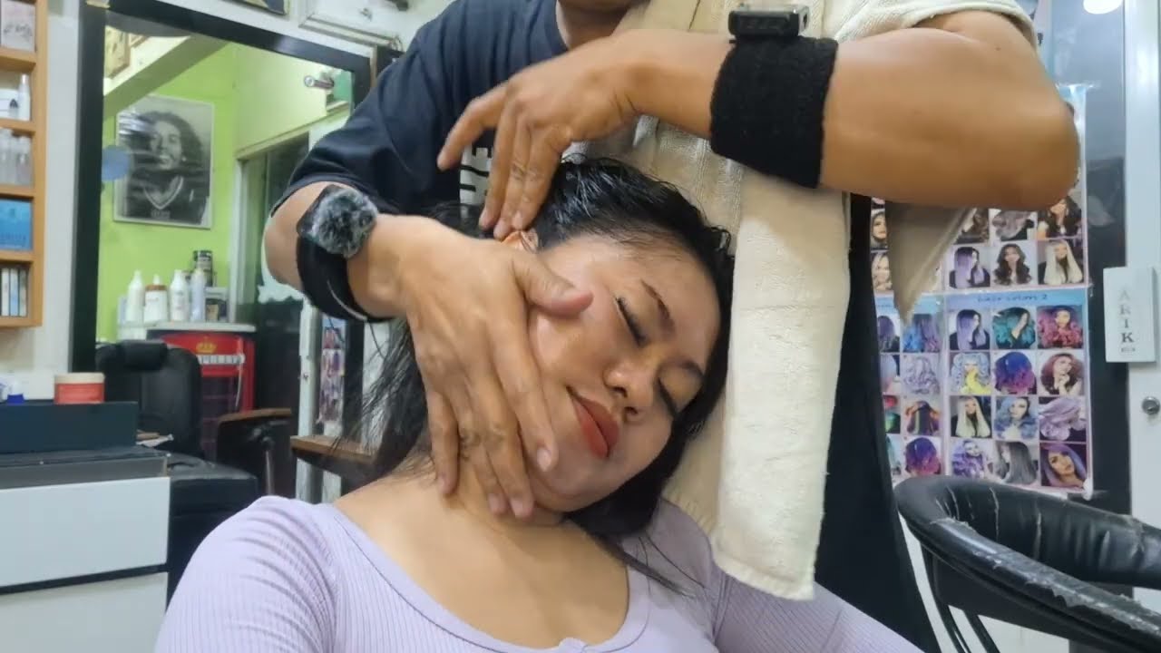 ASMR_Ka intan Pulang kerja sangat lelah, Di Headmassage, sampai keenakan guys, Rilex mata 5 watt