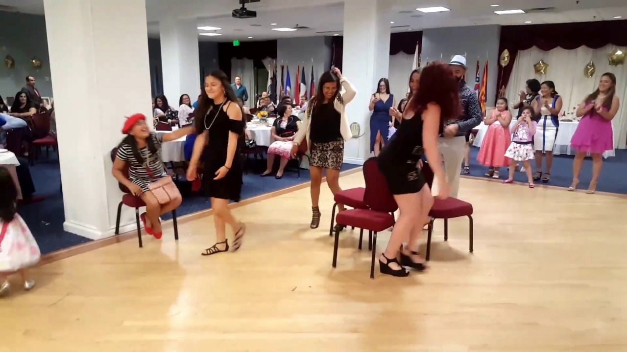 Susan and Rafael's wedding shower: Musical chair game