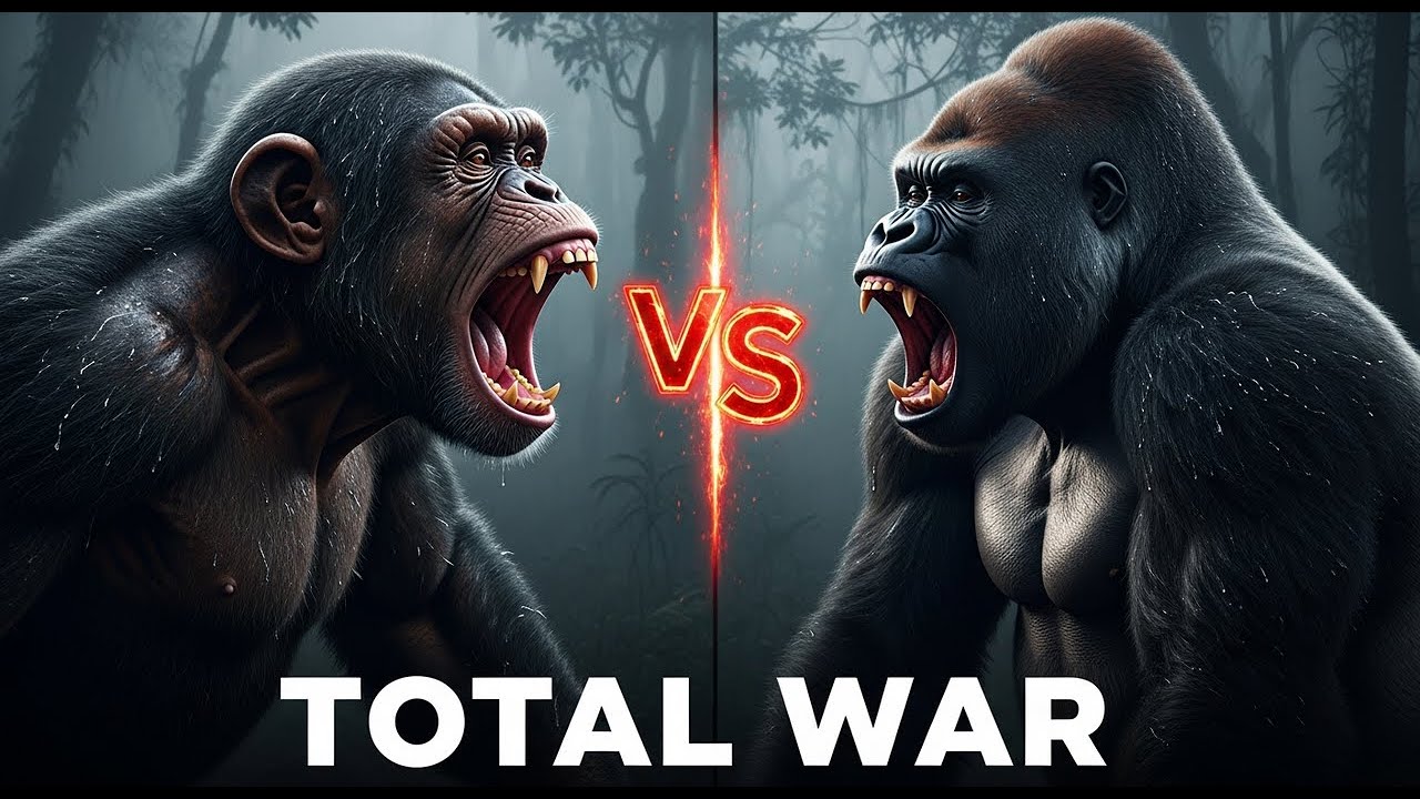 Chimpanzee VS Gorilla: The First Documented WAR Between Apes
