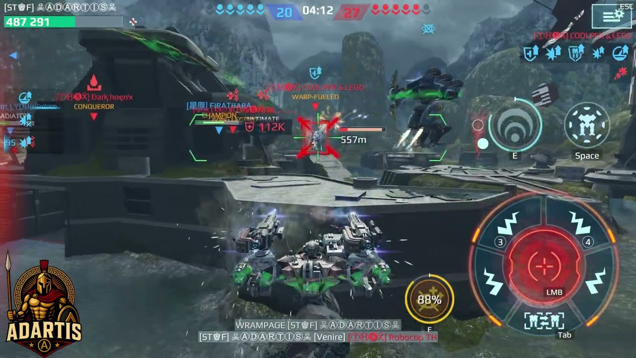 War Robots solo ADARTIS  VS  full squad