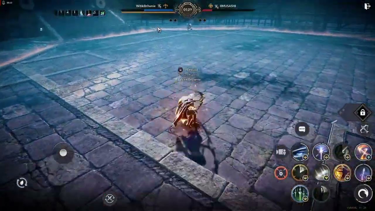 BLACK DESERT MOBILE FLETCHER VS GRANDMASTER, attempts grab at the end 1-1, FPS DROP