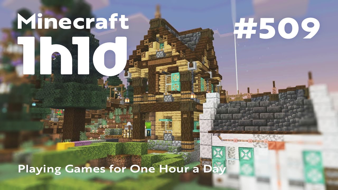 Minecraft | 1日1時間プレイ（実況なし） | 建物の続きと路地裏の整備 | 1h1d - Part 509