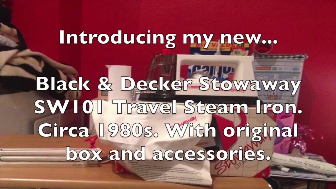 Black & Decker Stowaway SW101 Travel Steam Iron Demonstration (1980s)