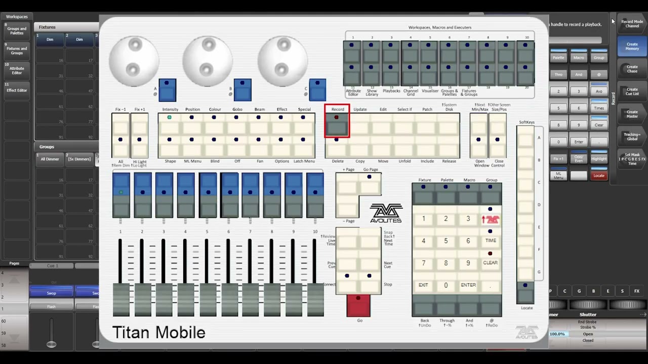 Avolites Tutorial - 1 - New Show, Patching, Window Layout, Titan Mobile Layout, Recording to faders