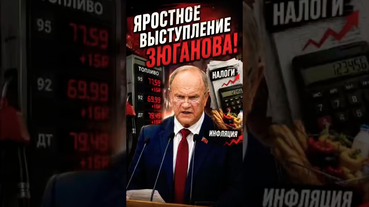 😡Fiery speech by the CPRF leader: fuel, inflation, interest rates, steel, and taxes for small bus...