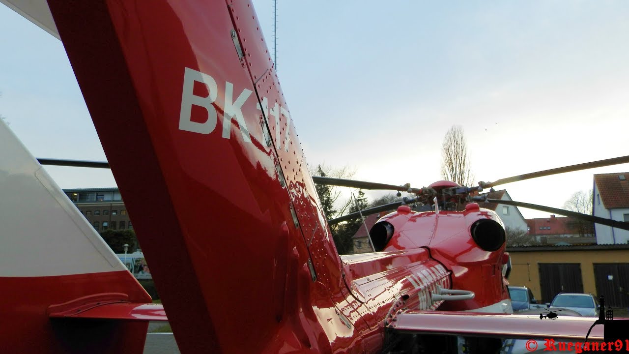 [HD] Christoph 47 , Rescue Helicopter landing & departure at Klinikum Stralsund