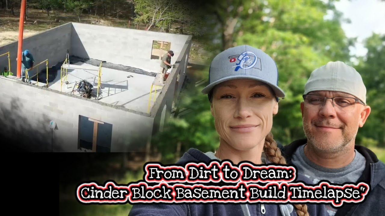 Cinder Block Basement Build In 20 mins |Building DIY Off-Grid |Homesteading