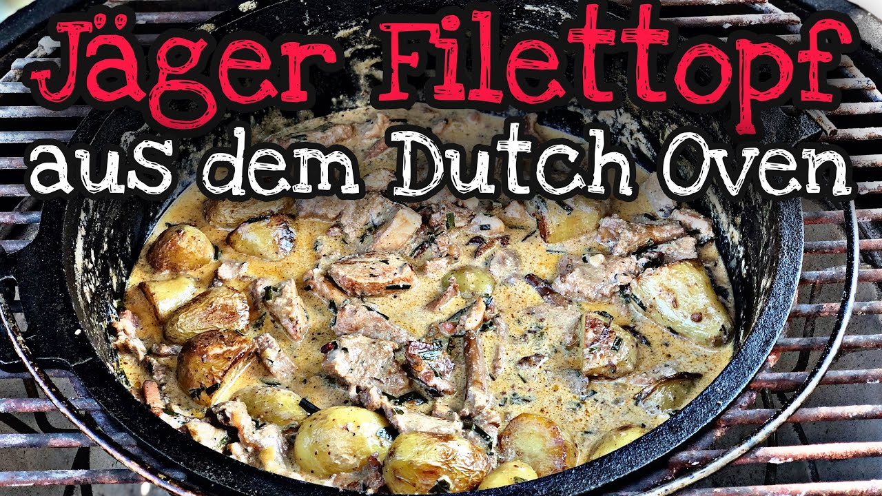 Rustikaler Jäger Filettopf aus dem Dutch Oven
