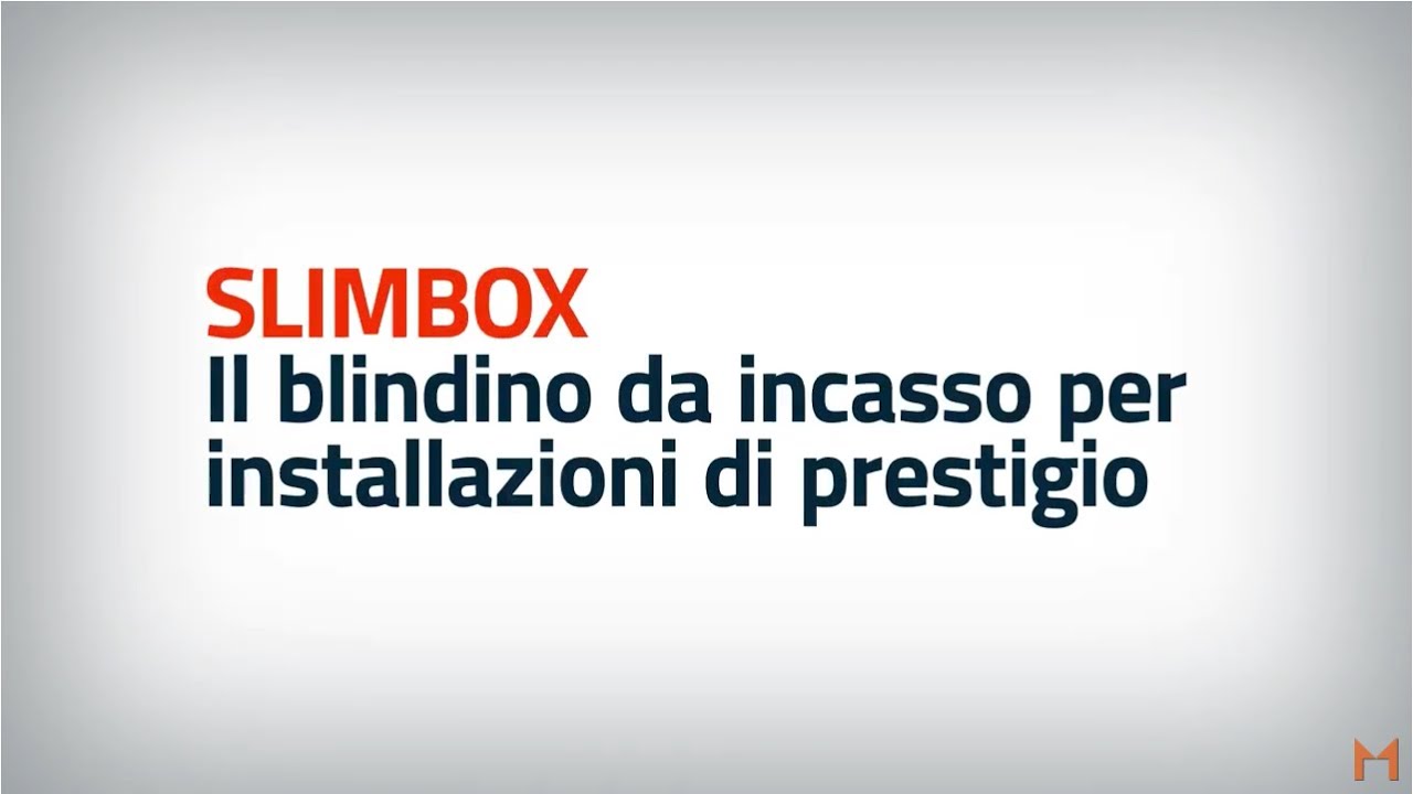 SLIMBOX Blindino da incasso con pulsantiera e leva di sblocco - ITA