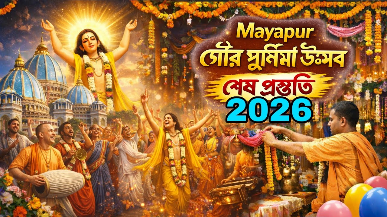 মায়াপুর Dol Jatra 2026 ISCON | Last Presentation of Gour Purnima Utsav