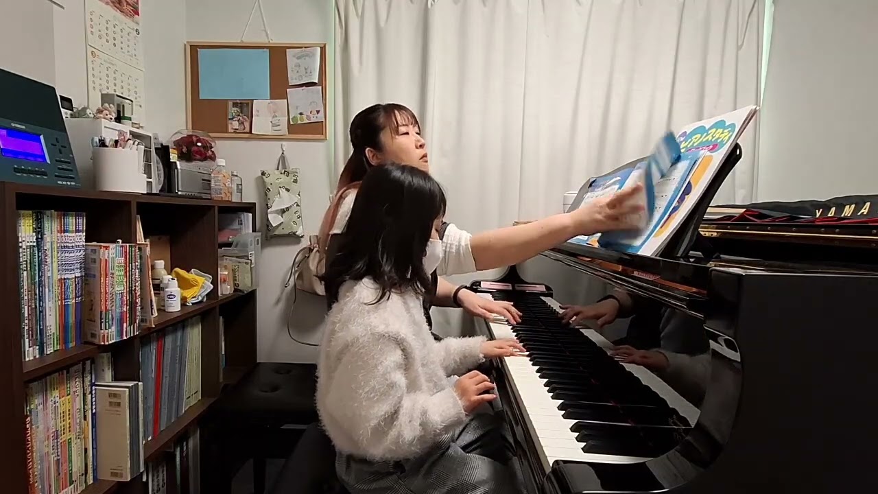 入会から２年の年長さんと連弾