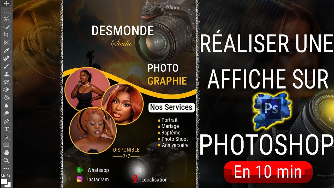 Crée une Affiche PRO en 10 Minutes sur Photoshop ! (Facile et Rapide)