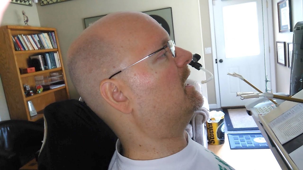How I Type Using Dictation - Mike Hurlock, C4 Complete Quadriplegic from Connecticut, USA