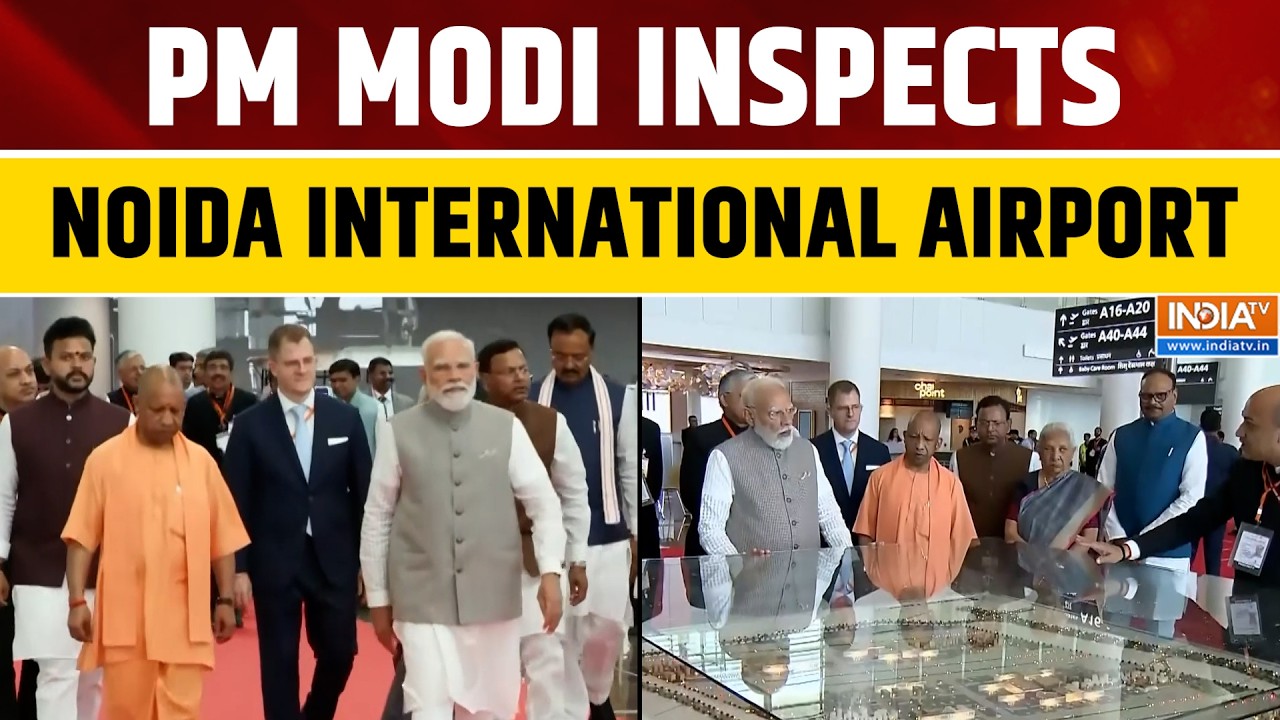 PM Modi visits Noida International Airport Terminal in Jewar, Inaugurates Phase 1 of The Airport
