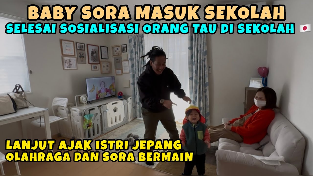 Akhirnya baby sora masuk sekolah di pedesaan jepang