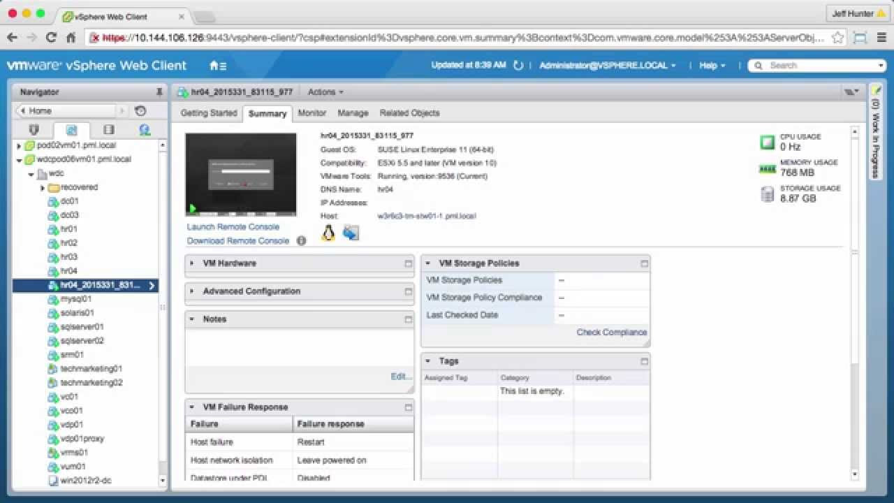 VMware vSphere Data Protection 6.0 - Restoring a Virtual Machine