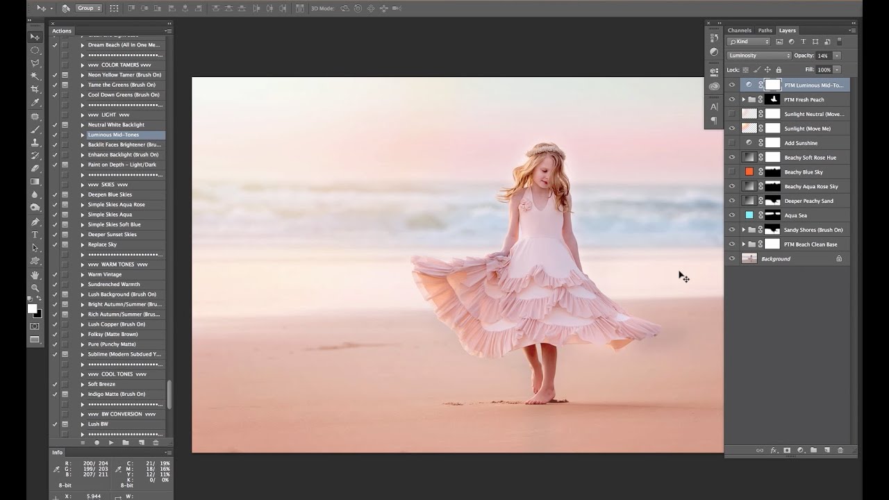 Dreamy Beach Edit in Photoshop With Added Sky and Sun Overlay