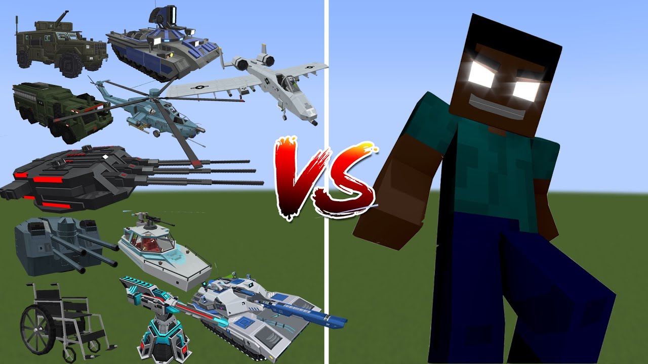 What Superb Warfare Vintage Vehicles can Beat the Herobrine in MINECRAFT?