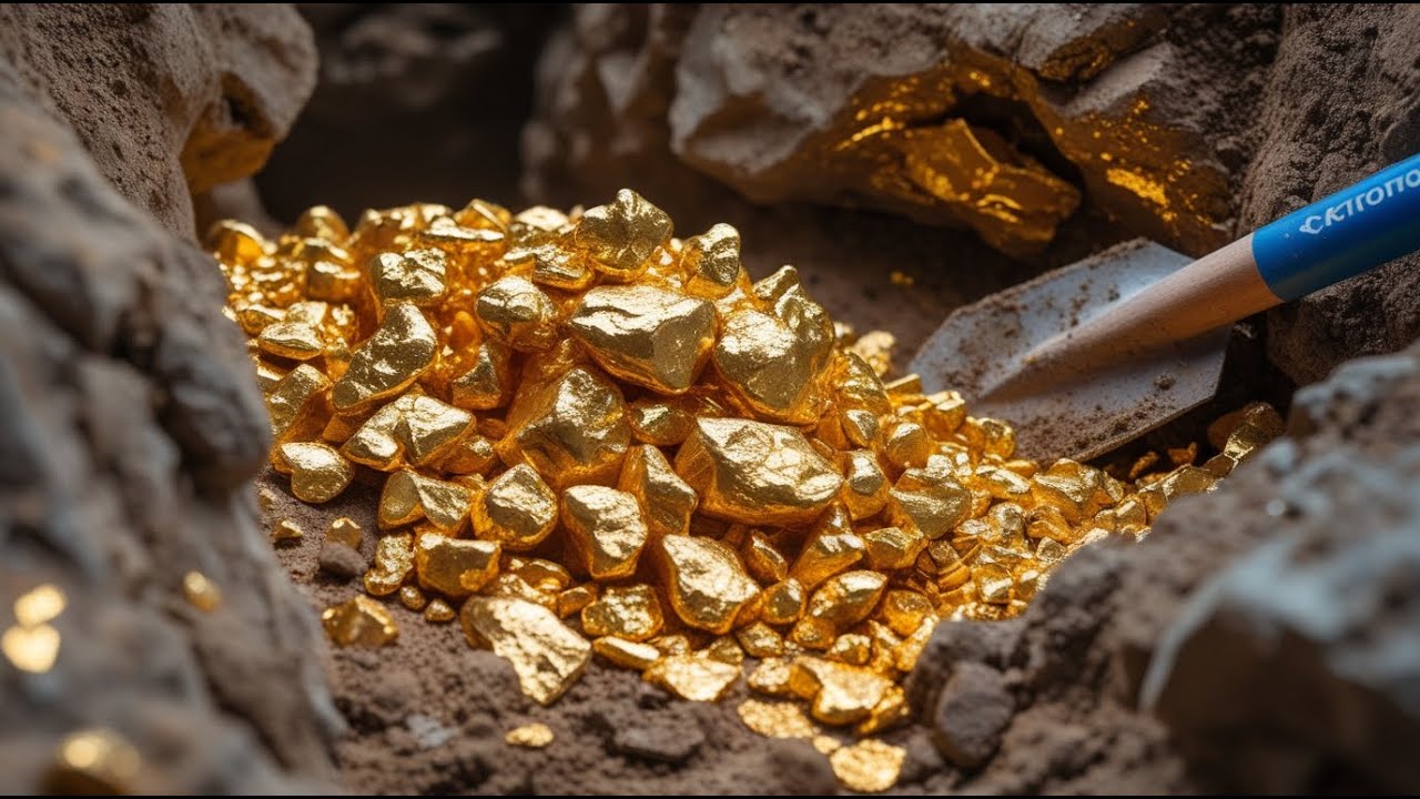 Top Amazing Video! Finding gold Nuggets at Mountain, Mining Gold, Gold Discoverry