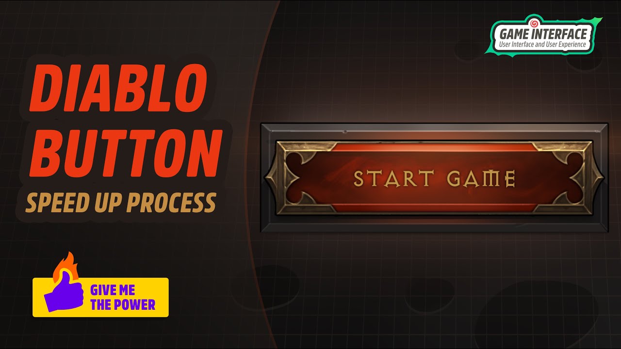 UI Button, Diablo Style. Speed up Process