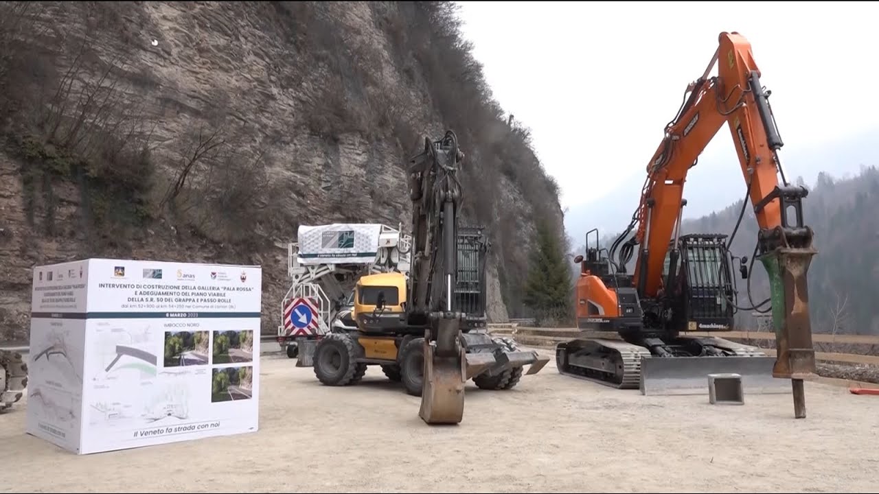 Iniziano i lavori della galleria Pala Rossa: posata la prima pietra