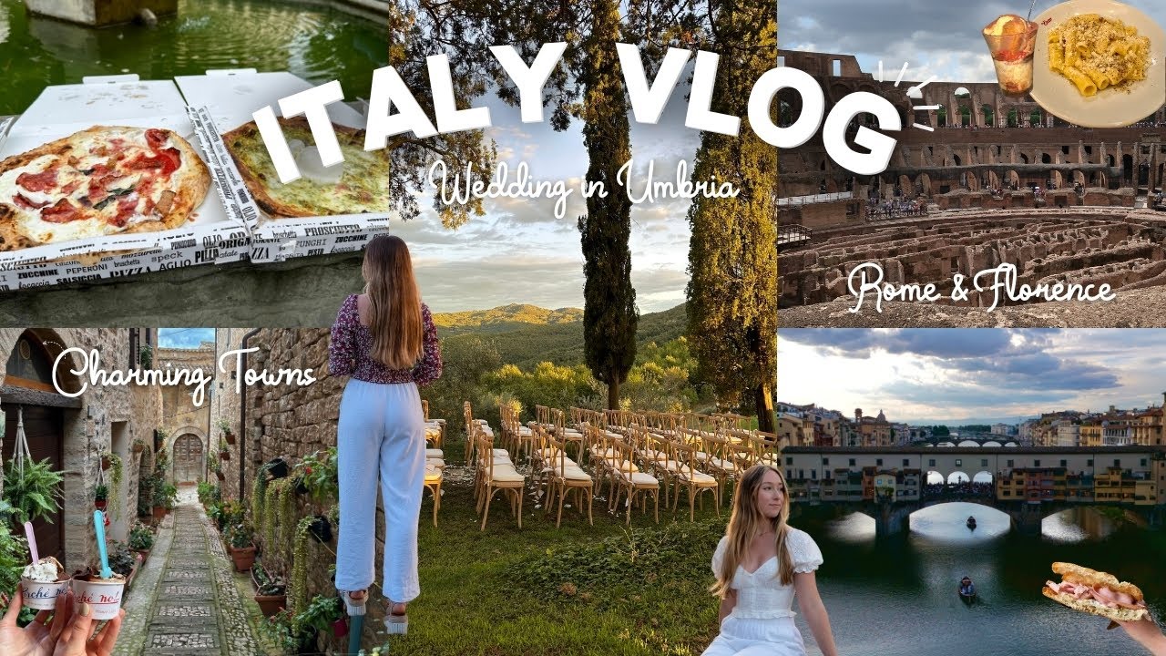 ITALY TRAVEL VLOG 2024: Sister's Wedding in Umbria + Sightseeing in Rome, Florence, Spello, & Assisi