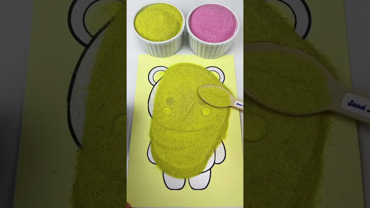 Cute Teddy Bear Sand Art | Satisfying & Relaxing Shorts