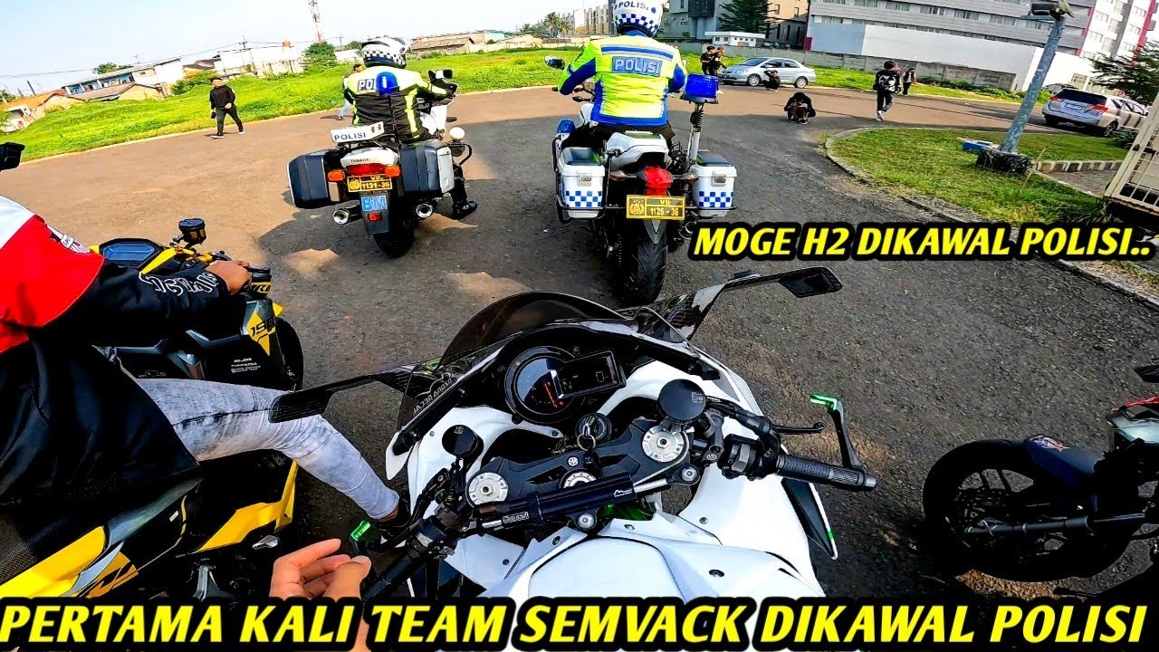 SUNMORI TEAM SEMVACK DIKAWAL POLISI‼️BAWA MOGE NINJA H2 TRICSTAR