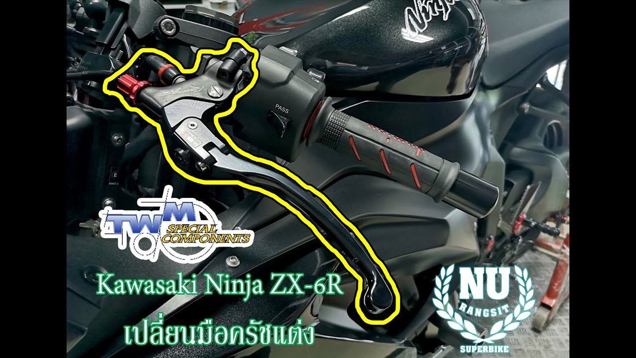 ZX6R INSTALL TWM CLUTCH LEVER