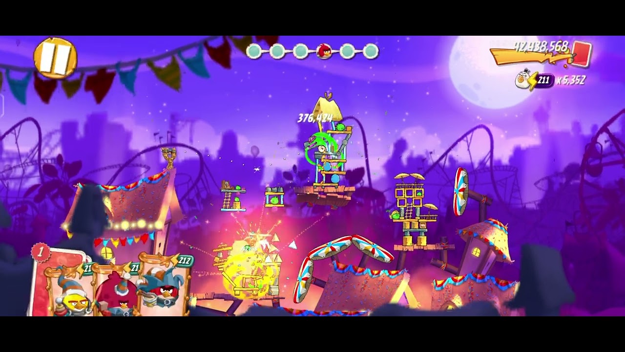 Angry birds 2 - Santa Helpers Hat Set Adventure (Level 10 - with all birds)