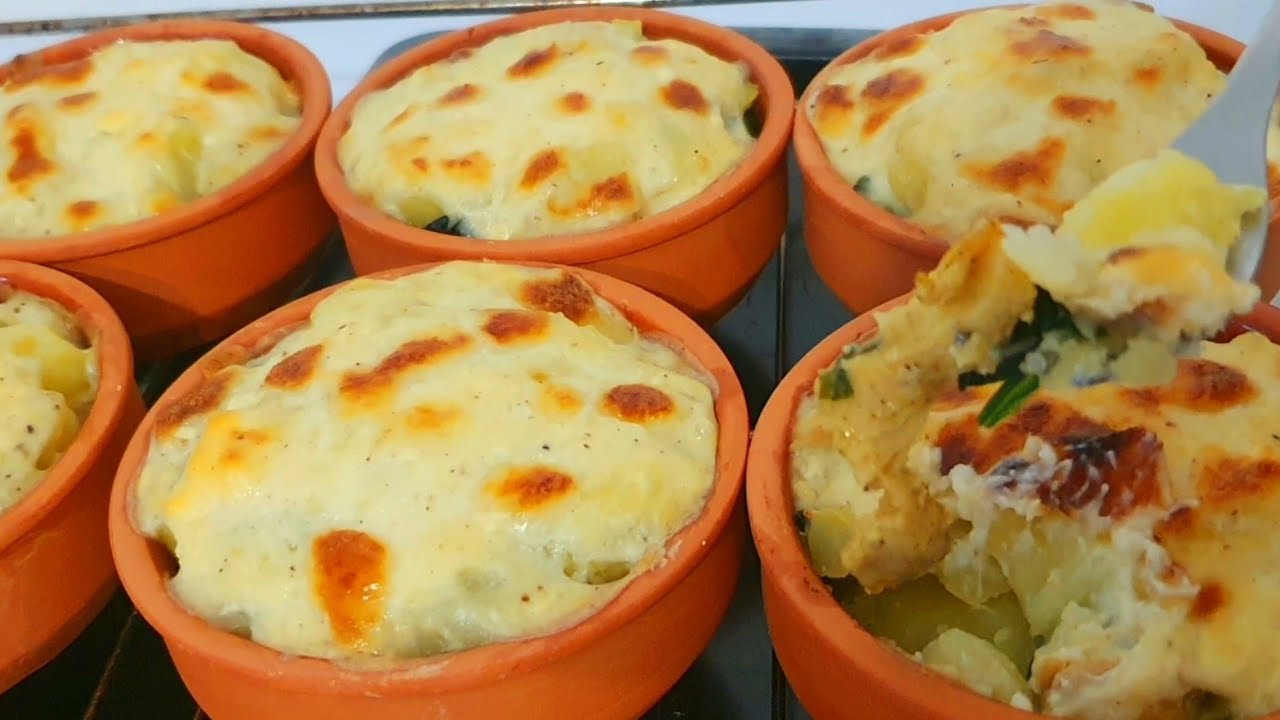 gratin facile pomme de terre/poulet/épinards un délice😋 #ramadan2023🌙