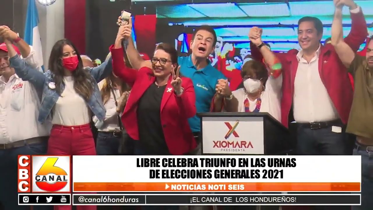 Partido Libre celebra triunfo en las urnas de elecciones generales 2021