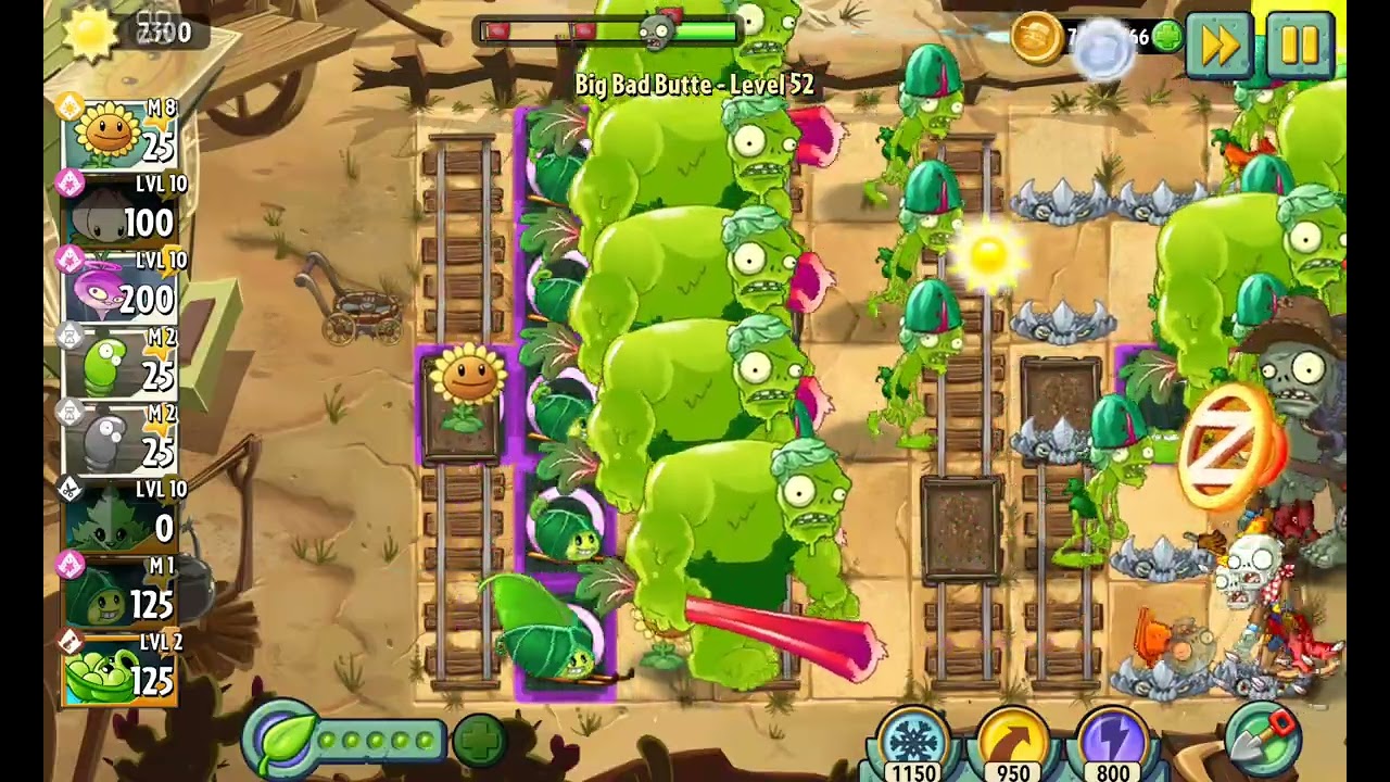 Plants Vs Zombies 2: Big Bad buttle nivel 52 #zombies #games #plantsvszombies #pvz #jump