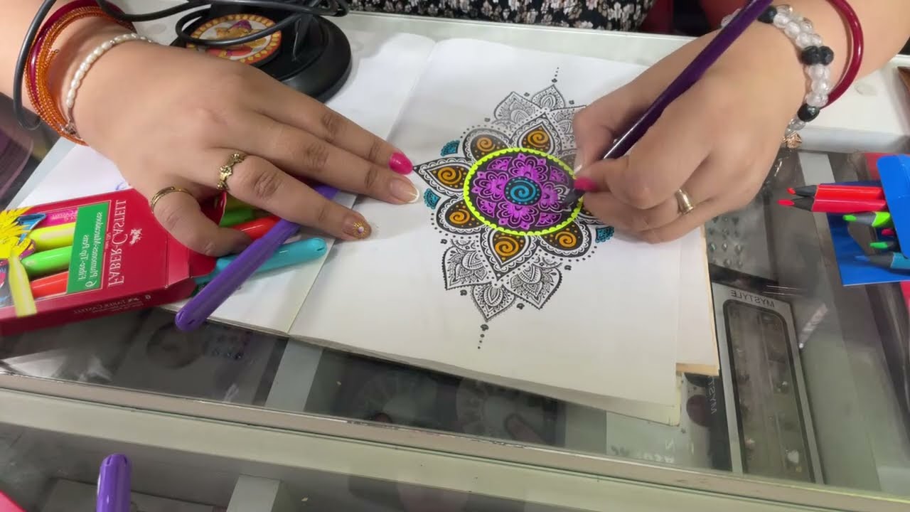 ASMR coloreando mandala 🎨 Relax time