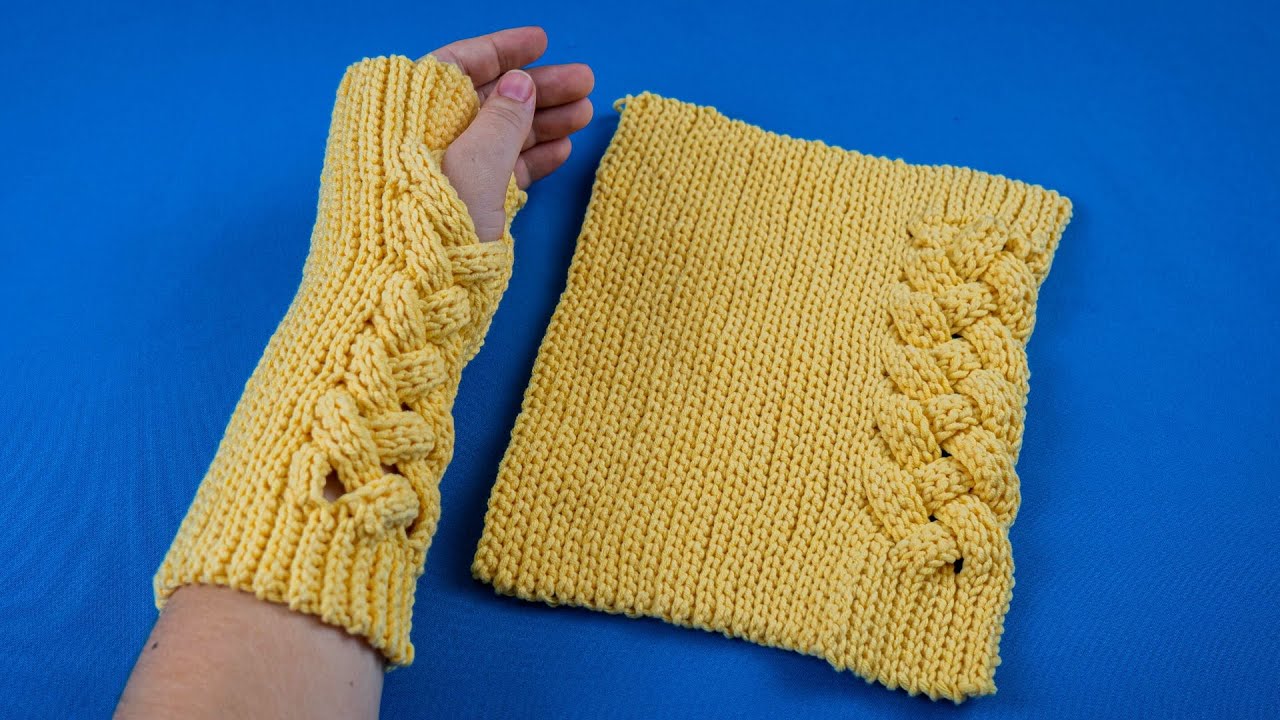 Красивые митенки крючком - вариант для новичков и для быстрого вязания!