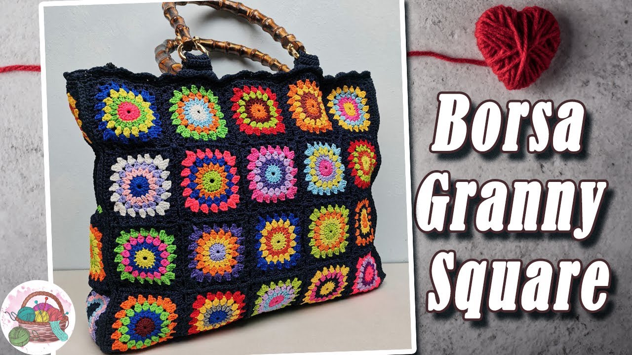 borsa granny square uncinetto - Tutorial Uncinetto