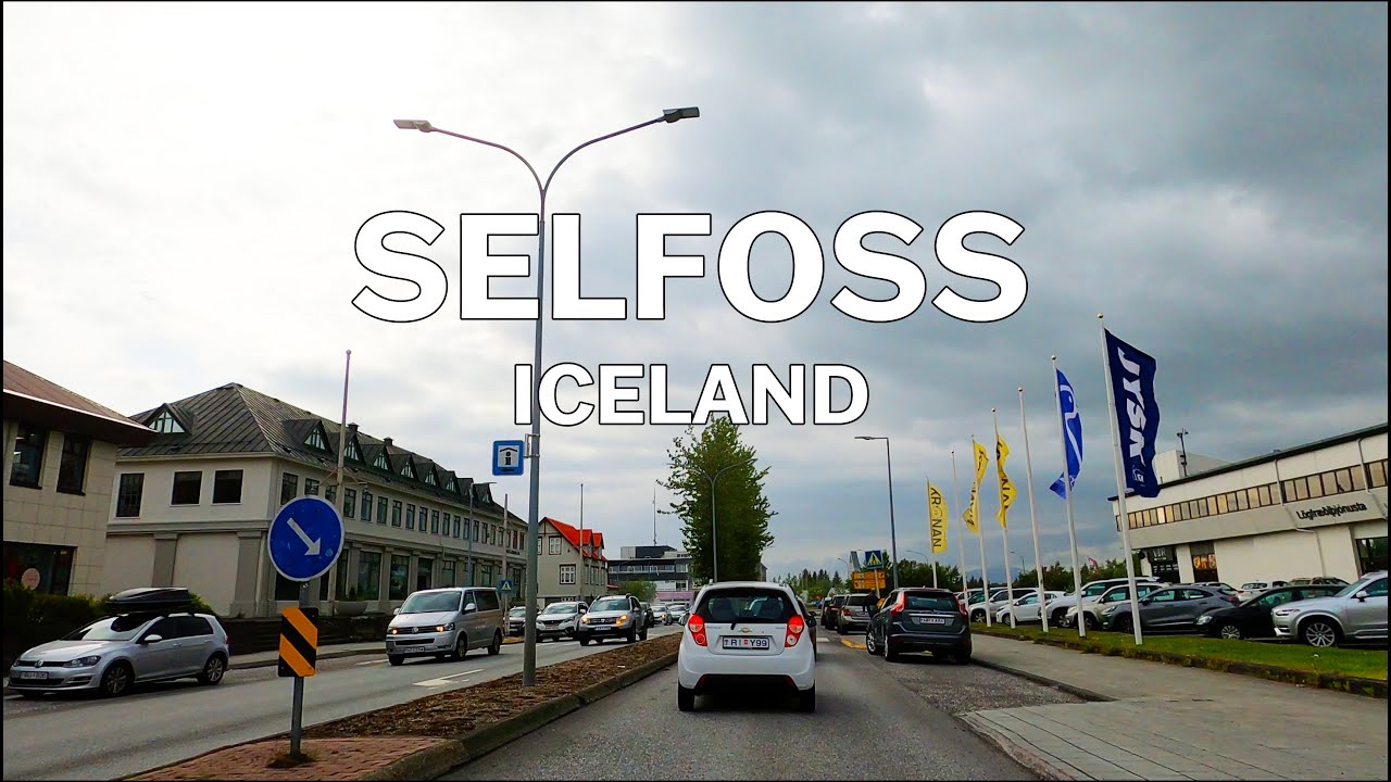 Selfoss, Iceland.- Driving Tour 4K