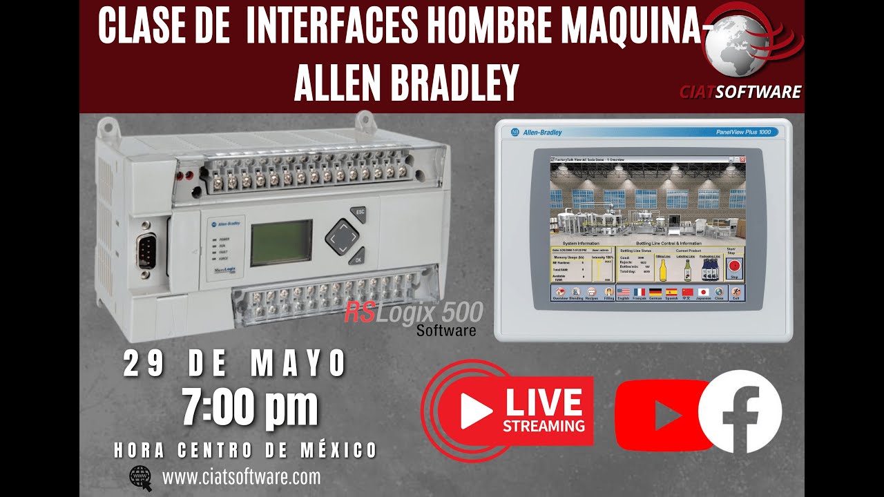 🚨⚙CLASE DE HMI CON ALLEN-BRADLEY PANEL VIEW PLUS 1000🥳🎉