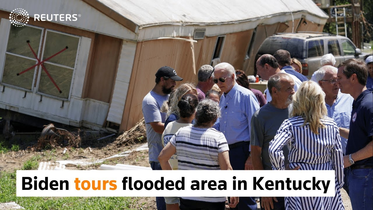 Biden tours flood damage in eastern Kentucky