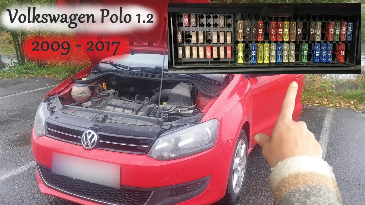 Схема блока предохранителей и реле VW Polo 1.2 (2009 - 2017) mk5