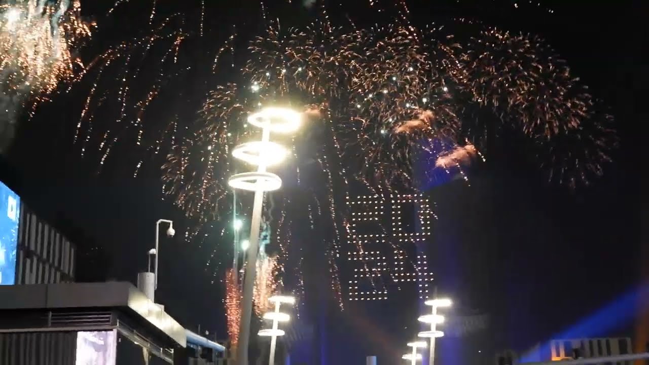 Lusail Blvd Firework show New YEAR 2024 Doha, Qatar
