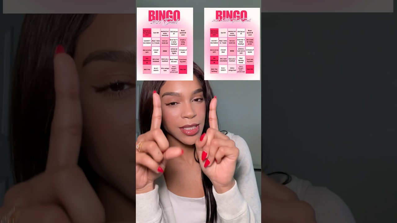 HOW TO: 2025 BINGO CARD-TUTORIAL ✨🙌🏽 #2025 #goalsetting #bingo # #newyearnewme #tracking