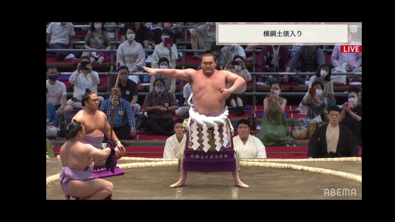 Nagoya Basho 2021 - Day 1 - Yokozuna Hakuho dohyo-iri