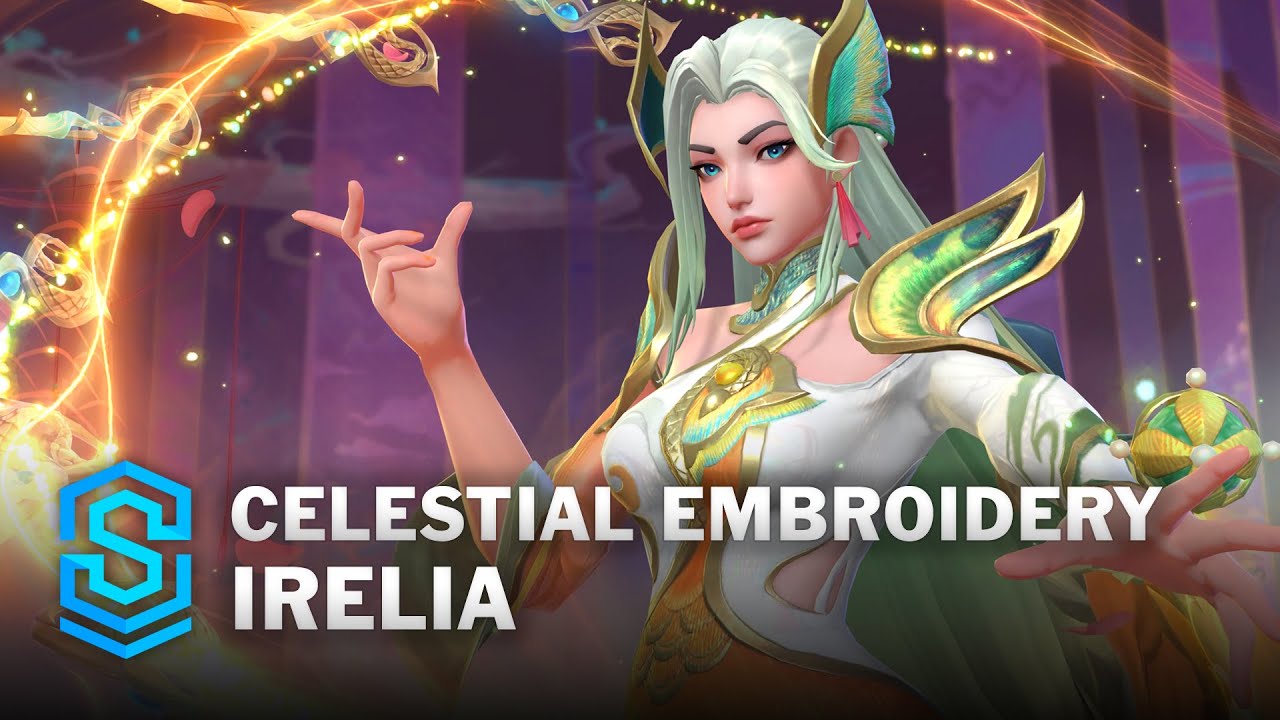 Celestial Embroidery Irelia Wild Rift Skin Spotlight