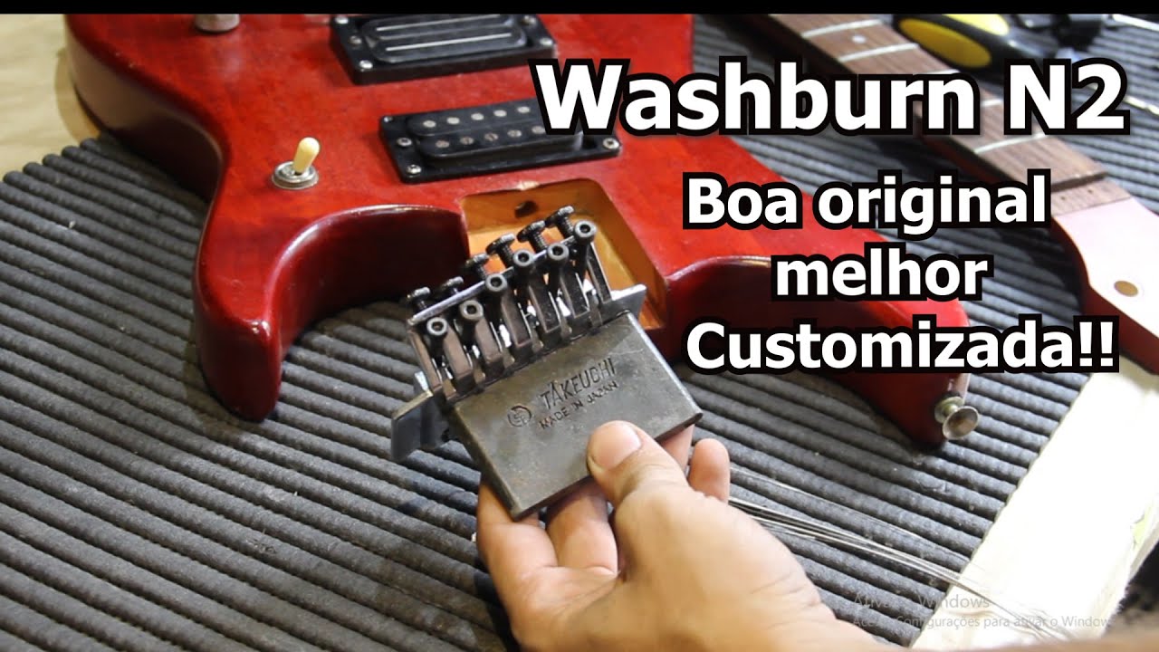 Customização Guitarra Washburn N2 Nuno Bettencourt: Pintura + Trastes + Gotoh. Lut. Brunelli