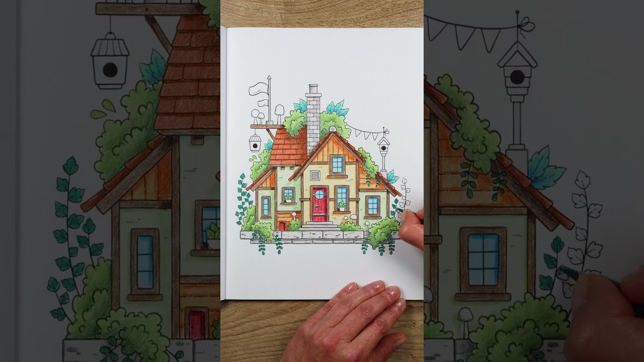 Color Along │ &bdquo;Little Worlds&ldquo; Coloring Book │ Prismacolor